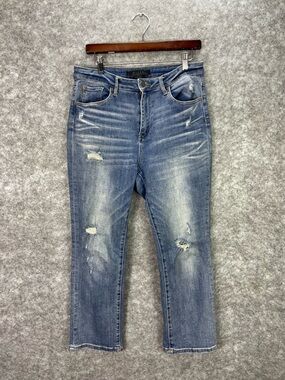Risen Lose Angeles Jeans Womens 9 High Rise Distressed Raw Hem Denim Pants